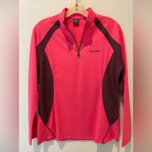 Mountia brand women’s 1/4 zip jacket pink lightweight size medium